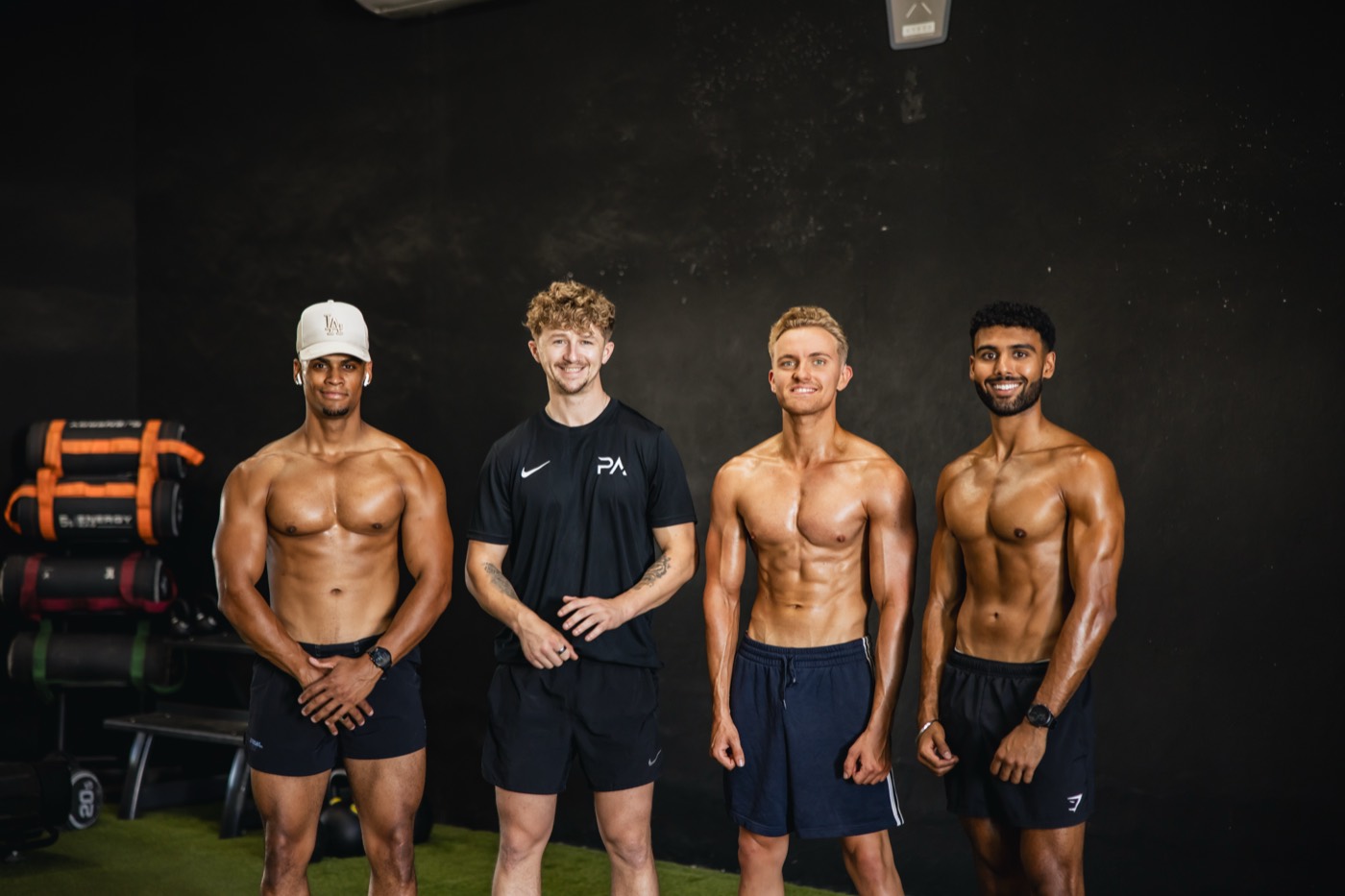 James with some of the lads he coaches